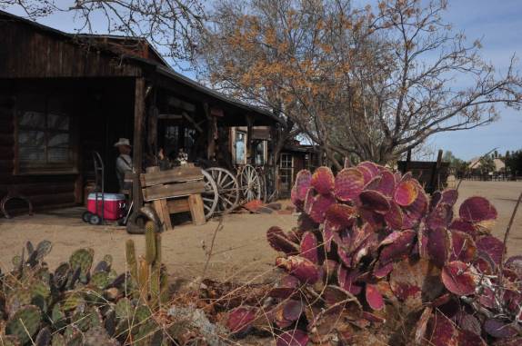 Pioneertown, setting hollywoodiano de cidade de faroeste, na Califórnia, nos Estados Unidos